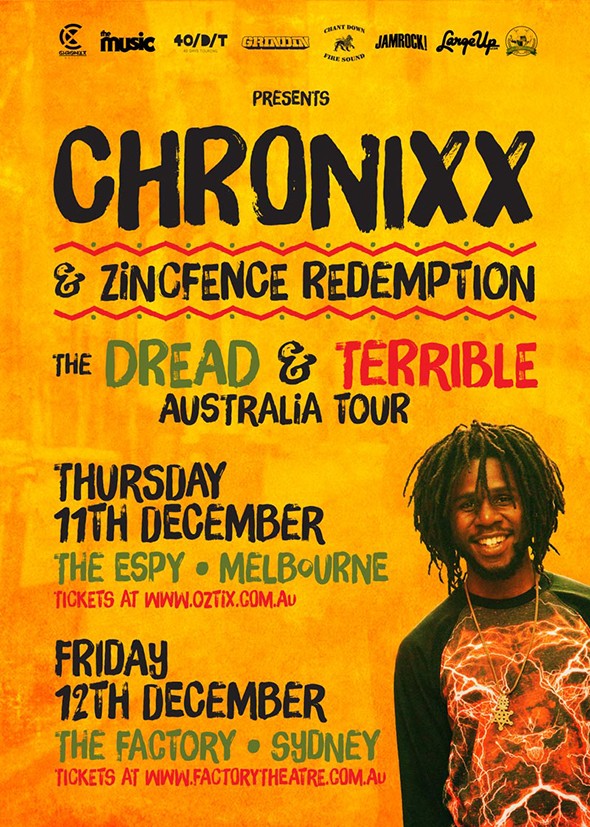 CHRONIXX & ZINCFENCE REDEMPTION AUSTRALIA TOUR