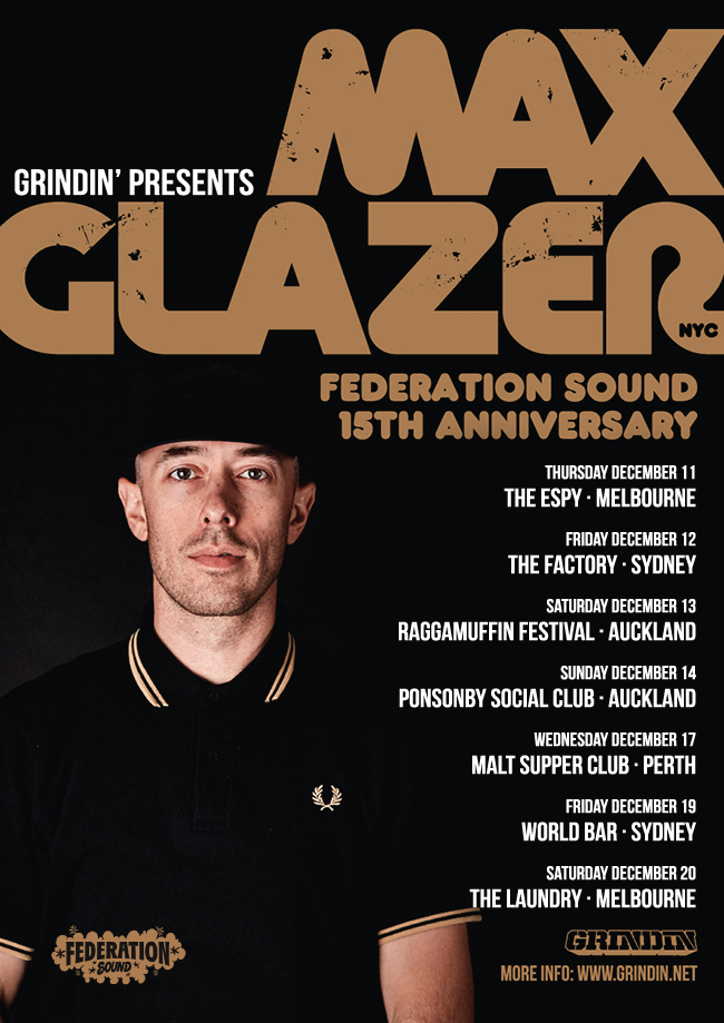 DJ MAX GLAZER AUSTRALIA / NEW ZEALAND TOUR