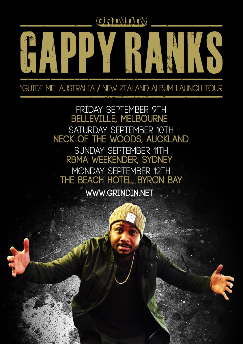 GAPPY RANKS “GUIDE ME” AUSTRALIA / NEW ZEALAND ALBUM LAUNCH TOUR